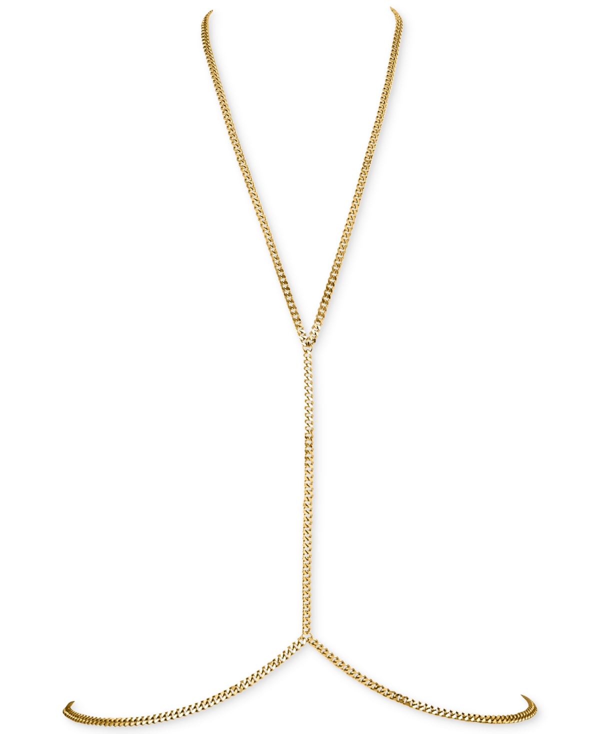 18k Gold-Plated Cuban Link Body Chain - Gold