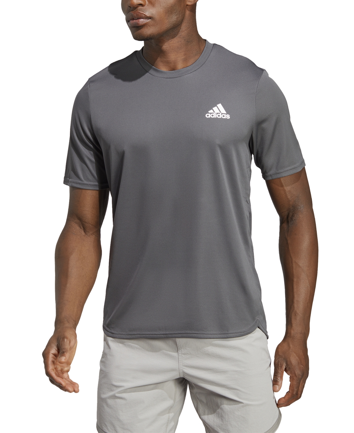 Adidas Originals Men's Designed 4 Movement Aeroready Performance Training T-shirt In Grey Five,white