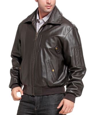 Men B-15 Leather Flight Bomber Jacket