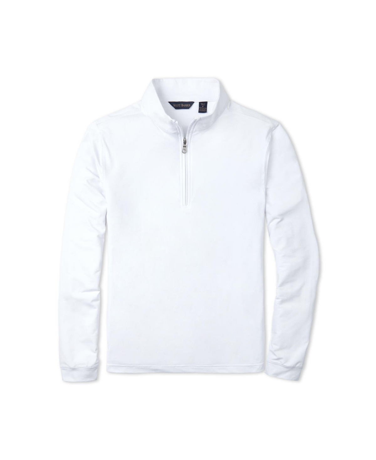 Men's Tech Jersey Zip Mock Sweatshirt - White