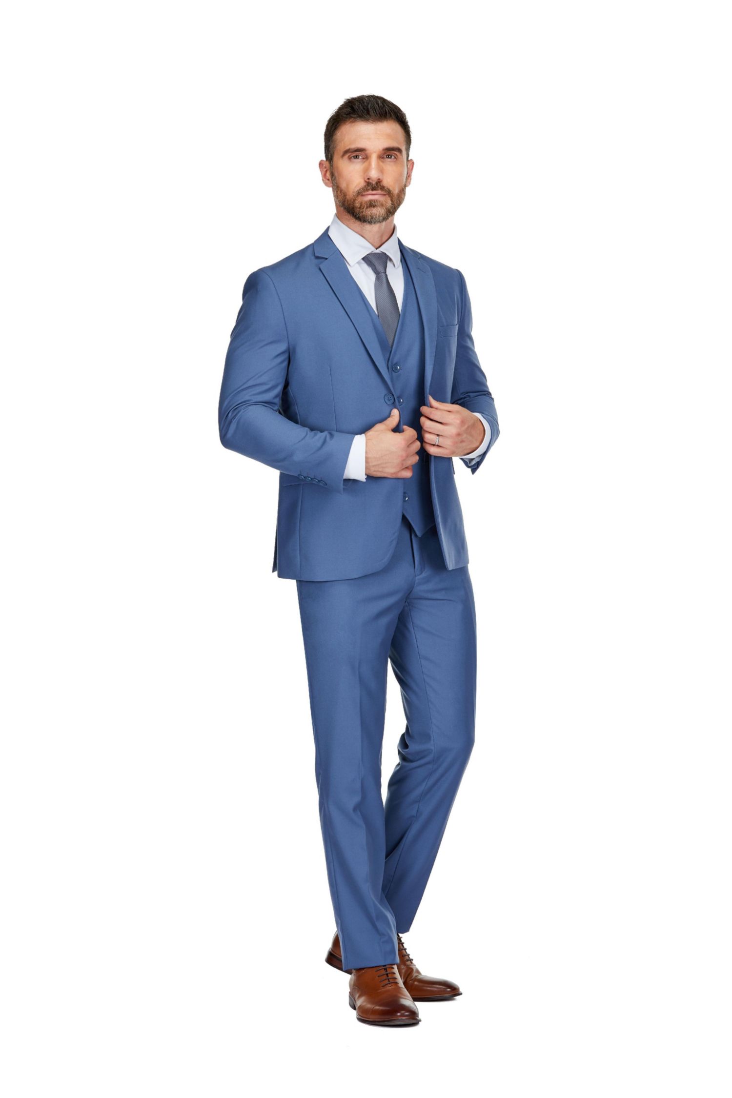 Men's 3-Piece Premium Vested 3-Piece Slim Fit Suit