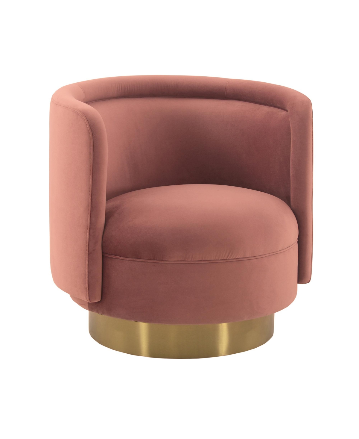 Armen Living Peony 31" Fabric Brushed Legs With Upholstered Sofa Accent Chair In Blush