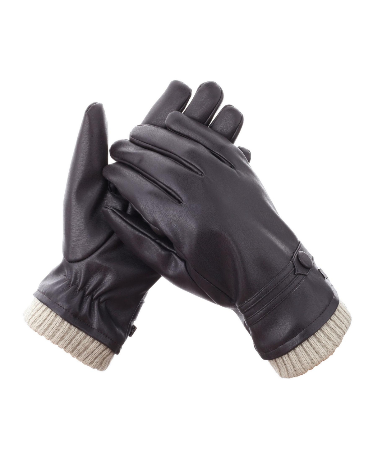 Men's Classic Touchscreen Lined Winter Gloves - Dark ochre