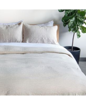 French Linen Garment Washed Breathable 3 Pc. Duvet Cover & Sham Set, Twin/Twin XL