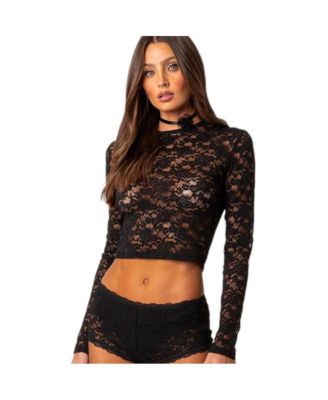 Women's Estella sheer lace top