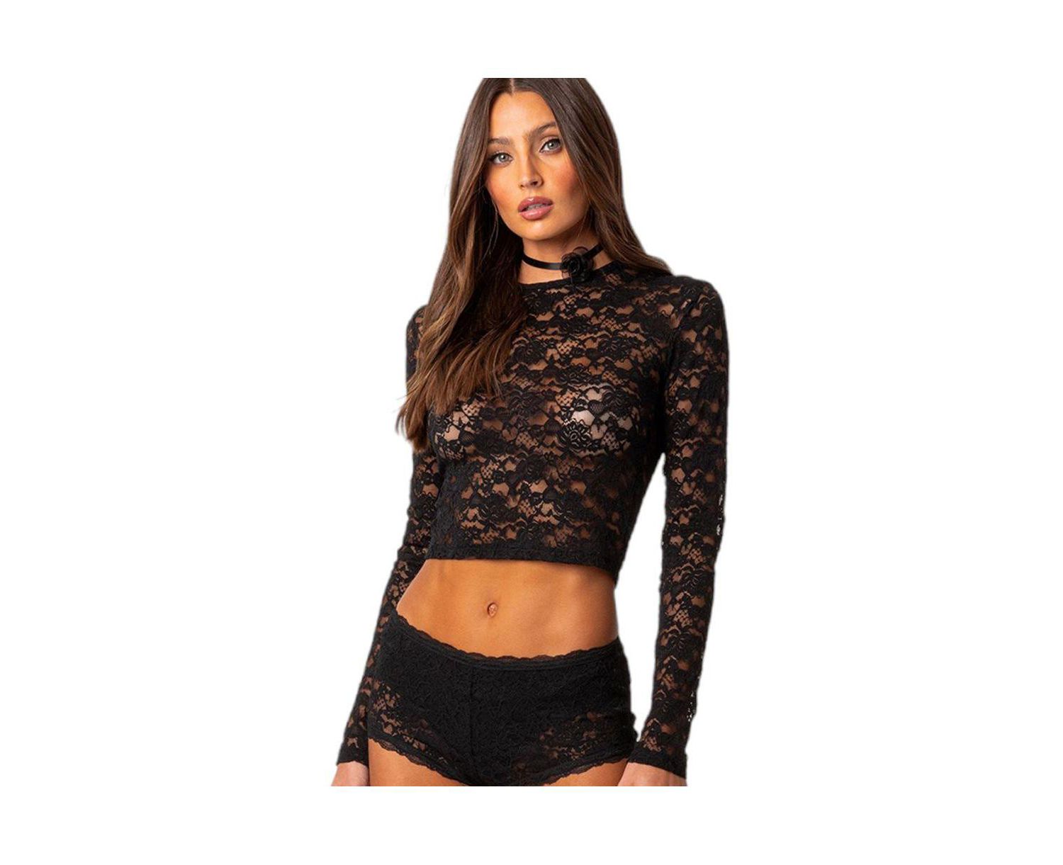 Women's Estella sheer lace top