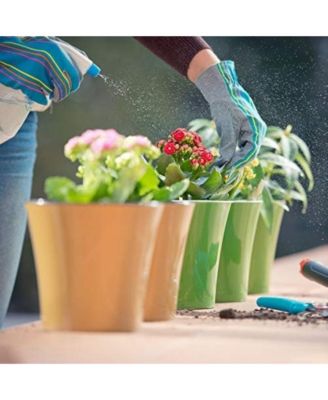 Round Modern Flower Pot with Drainage, 8.5in, Set of 3