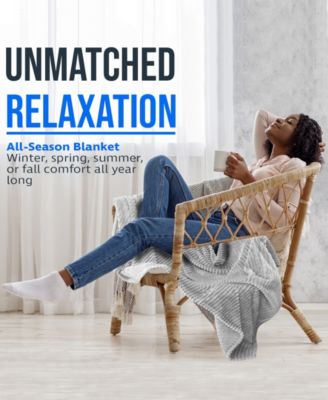 Cut Plush Lightweight Super Soft Luxury Bed Throw, 50" x 60"