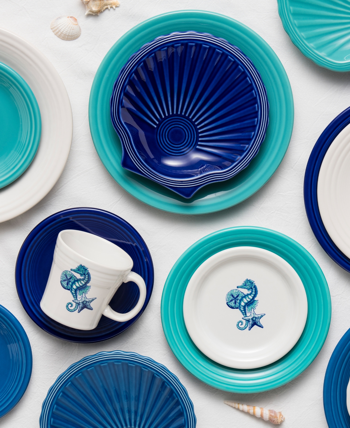 Fiesta Coastal Shell-Shaped Plate