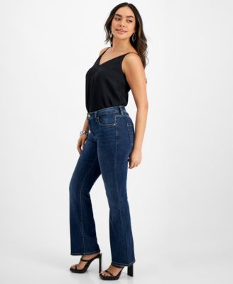 Petite Mid-Rise Flare Denim Jeans, Created for Macy's