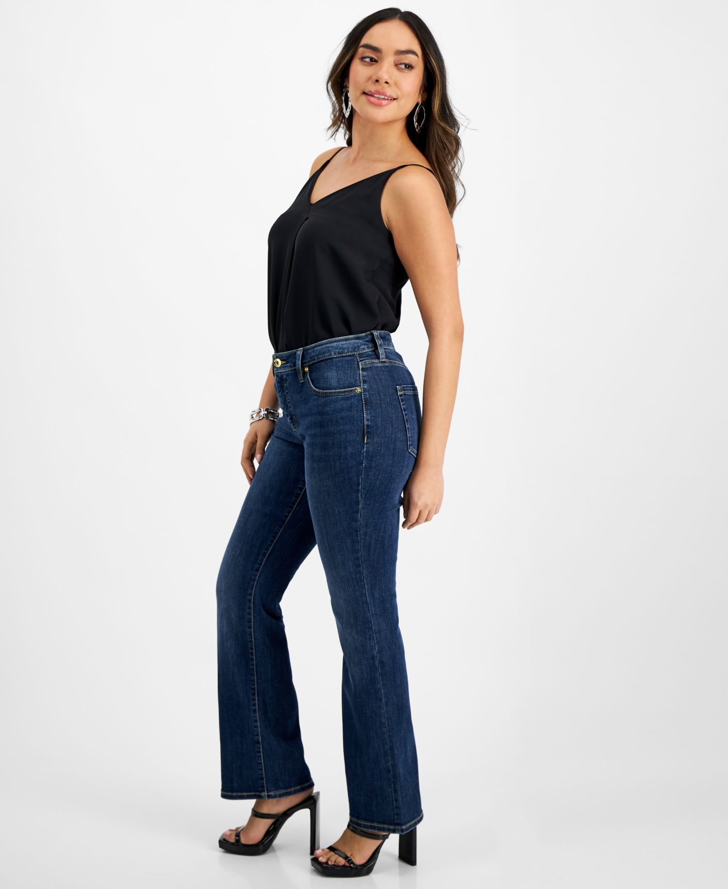 Petite Mid-Rise Bootcut Denim Jeans