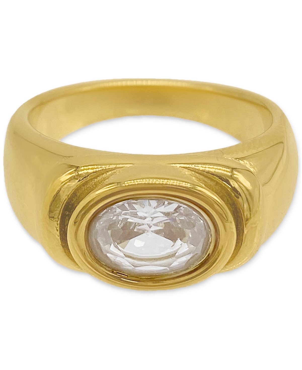 Adornia 14k Gold-plated Crystal Ring
