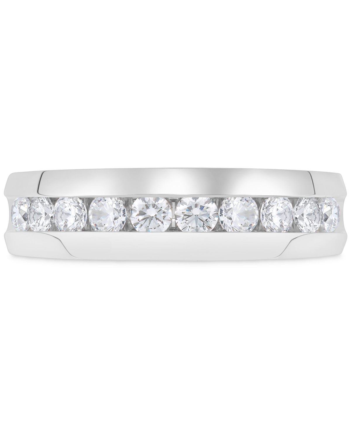 Men's Diamond Band (1 ct. t.w.) in 14k(Also in 14k Yellow Gold) - White Gold
