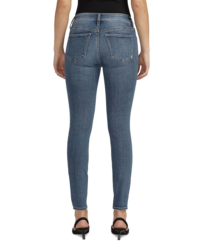 Silver Jeans Co. Women's Suki Mid-Rise Curvy-Fit Skinny-Leg Jeans - Macy's