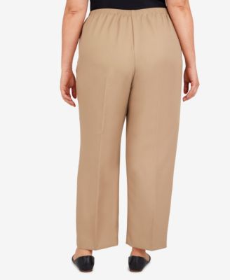 Plus Size Classic Pull-On Straight-Leg Average Length Pants