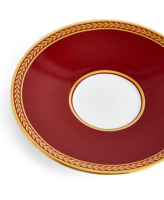 Renaissance Red China Coffee Cup and Saucer