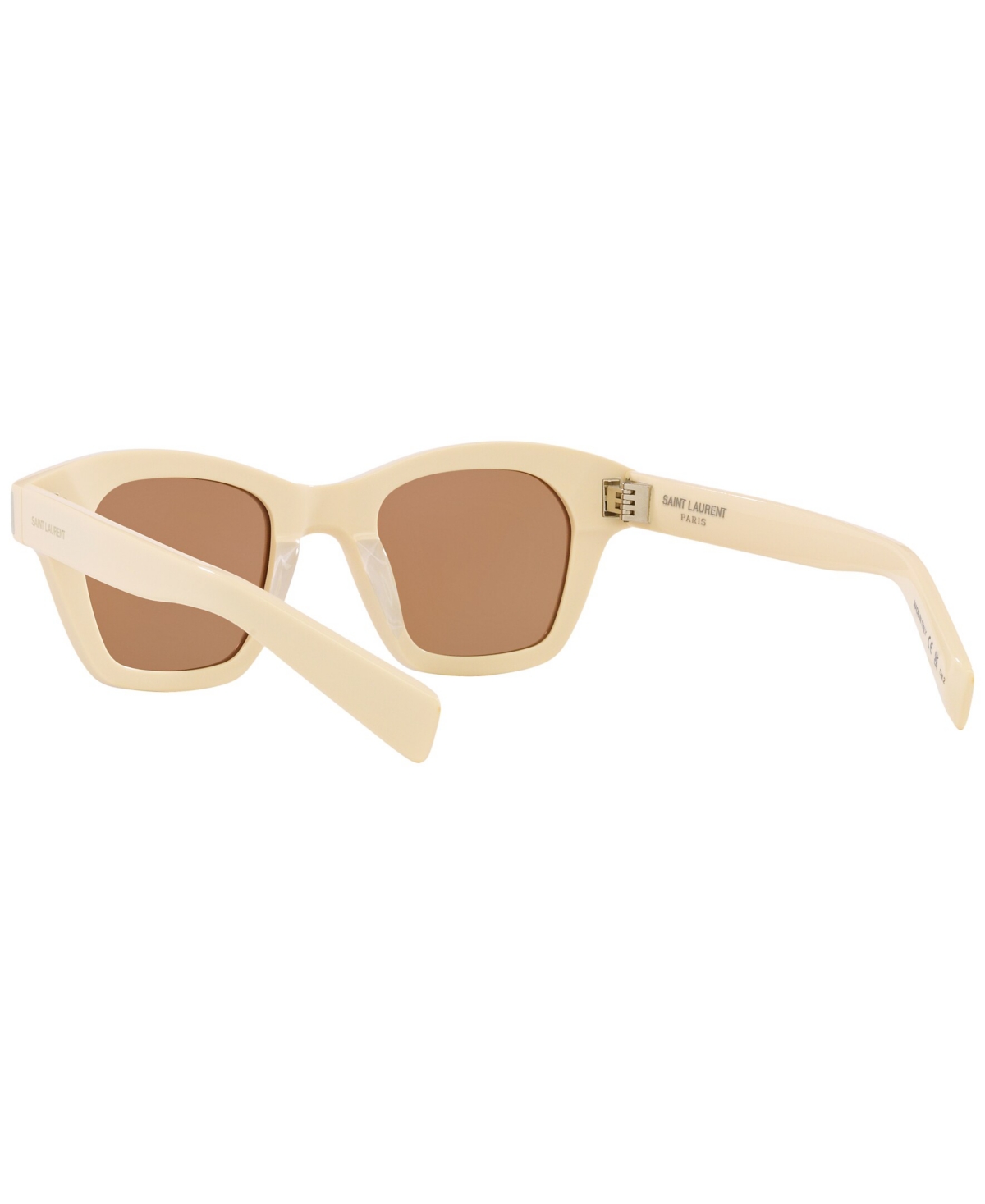 Saint Laurent Womens White Sl592 Square-frame Tortoiseshell Acetate Sunglasses In Ivory