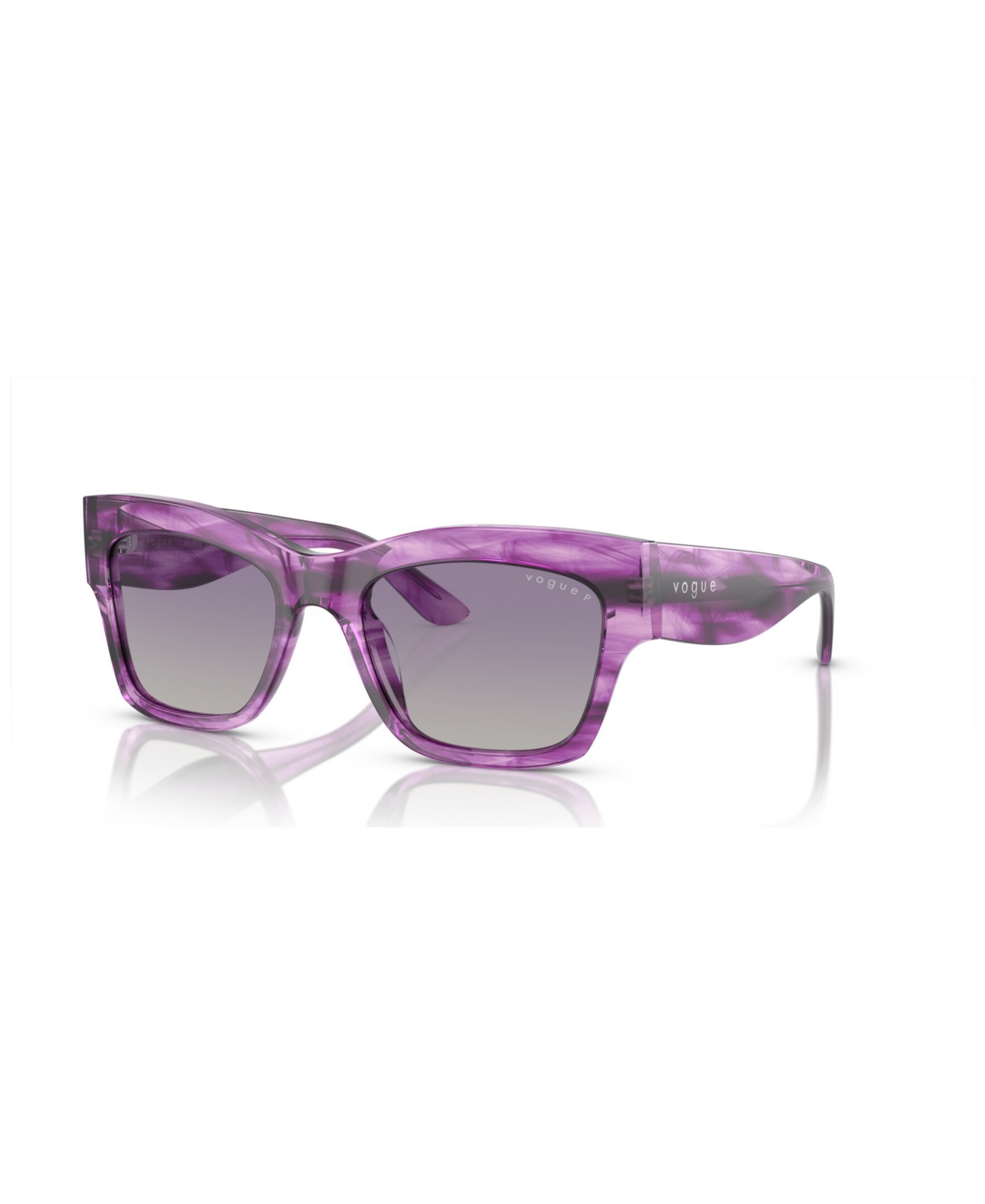 Vogue Eyewear Women's Polarized Sunglasses, Gradient Polar Vo5524s In Purple Havana