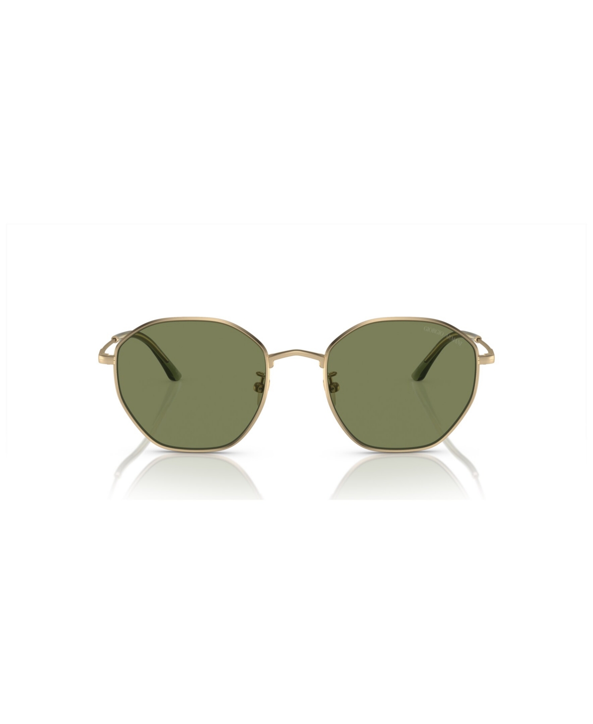 Shop Giorgio Armani Men's Sunglasses Ar6150 In Matte Pale Gold