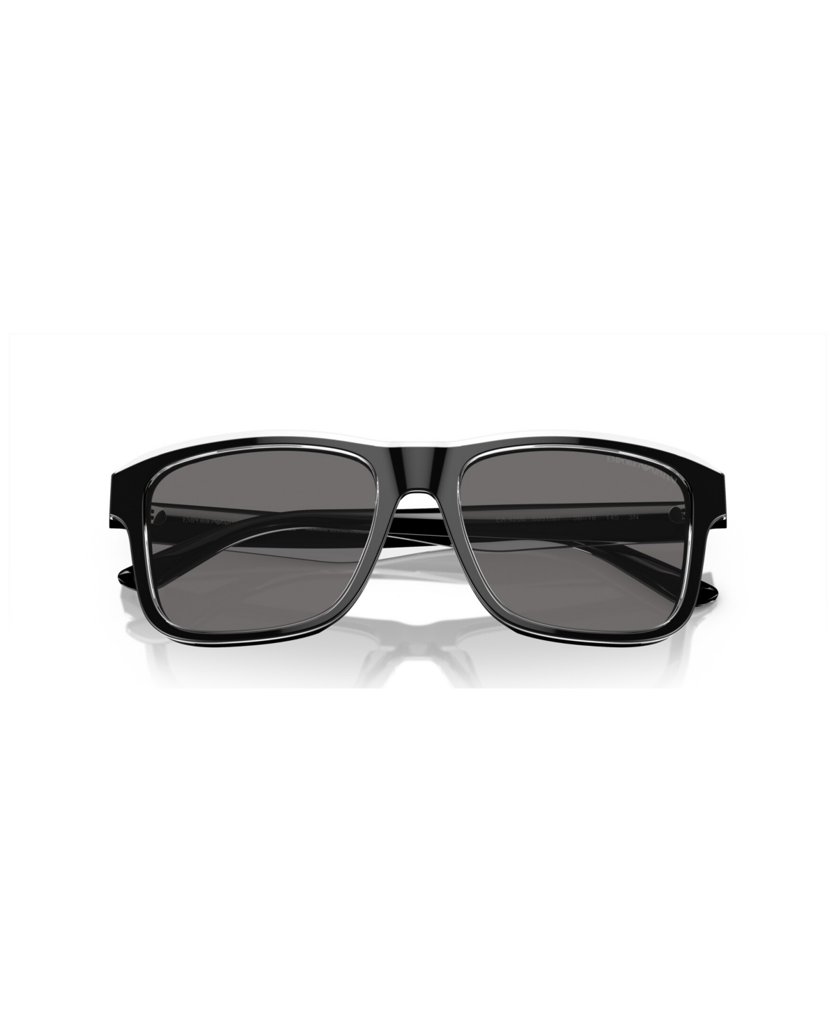 Shop Emporio Armani Men's Polarized Sunglasses, Polar Ea4208 In Shiny Black,top Crystal