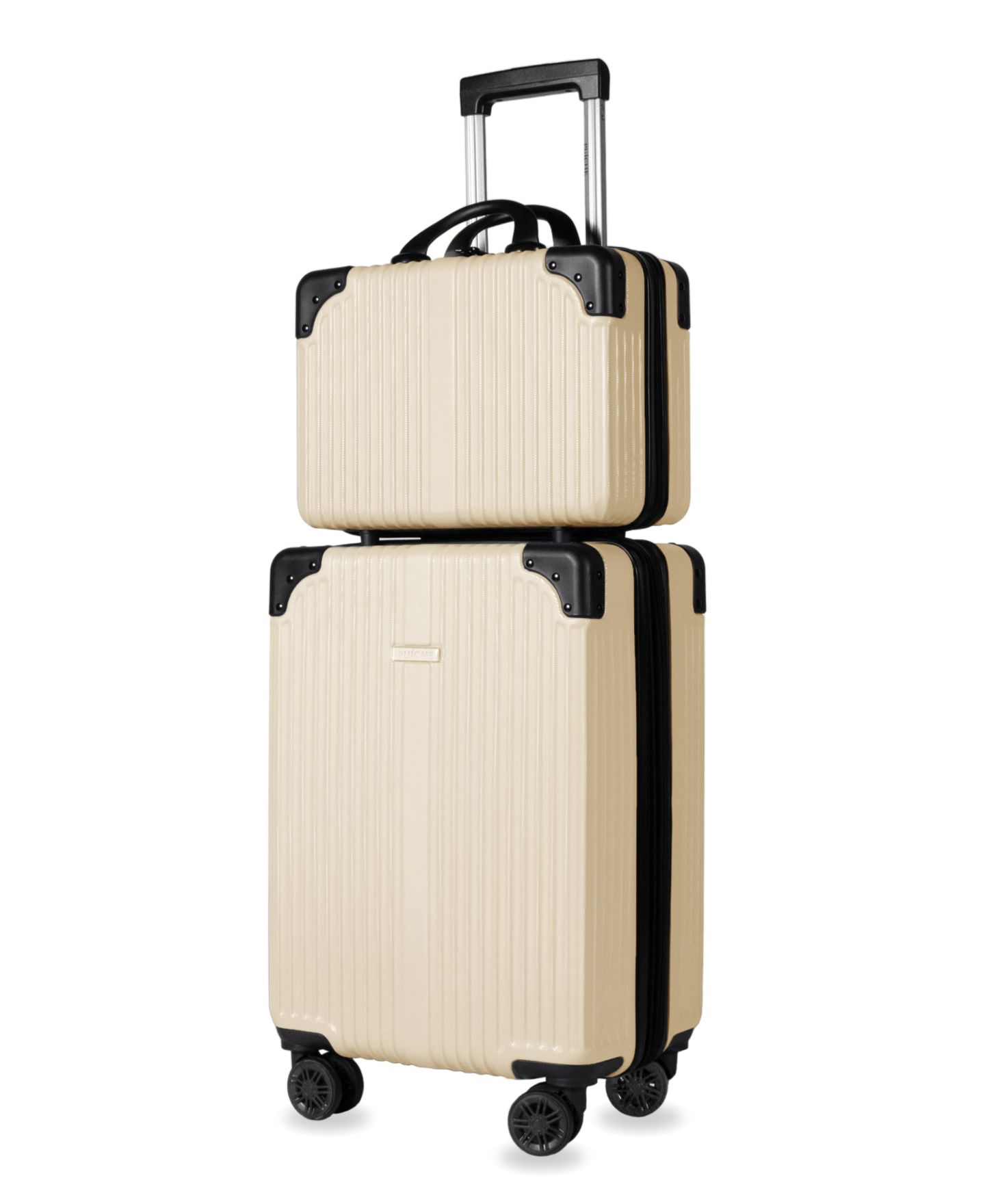 Чемоданы Puíche Trésor Carry-on Vanity Trunk Luggage, Set of 2, цвет: Чёрный — фото 12