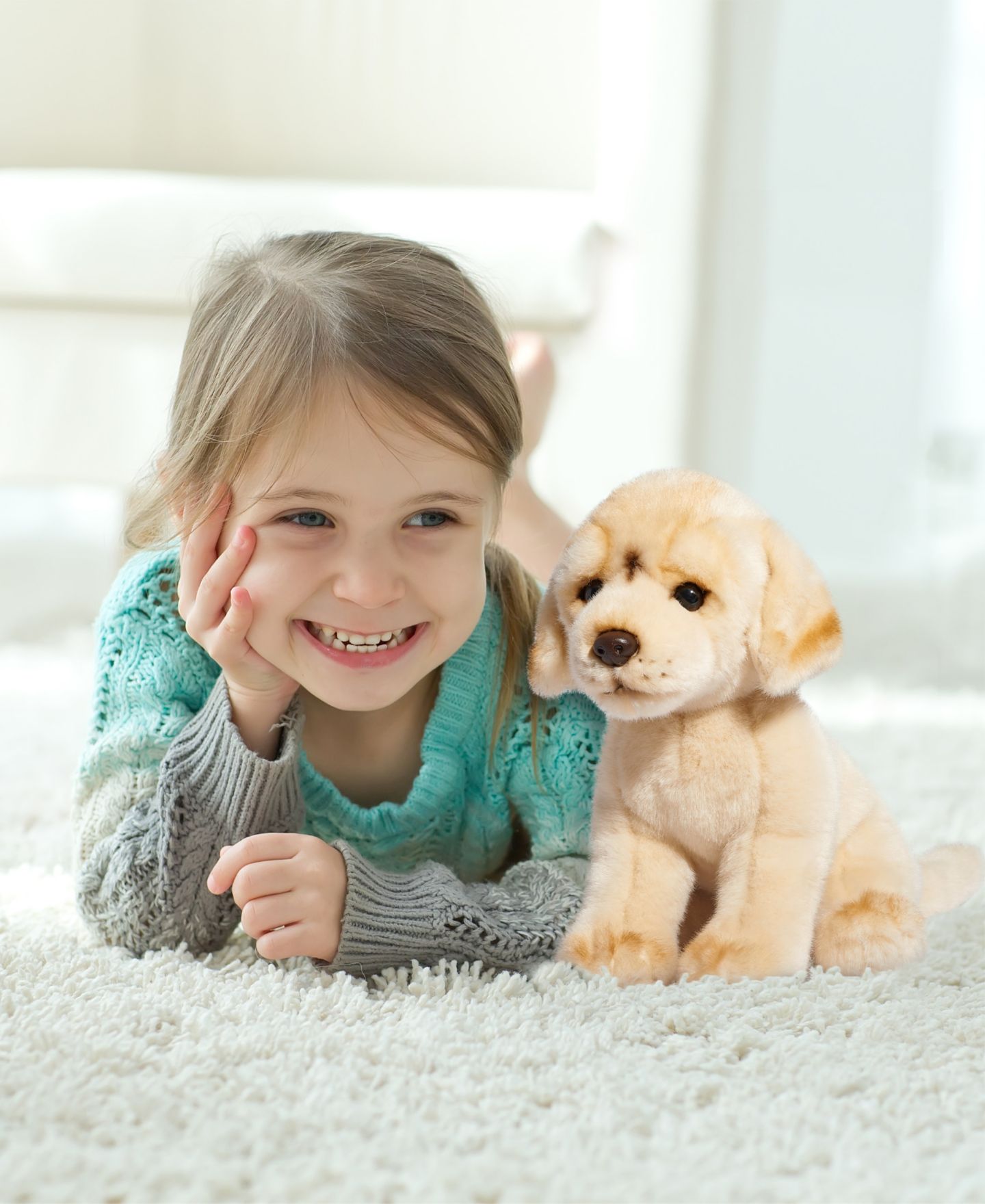 Детские мягкие игрушки Geoffrey's Toy Box 10" Labrador Puppy Dog Toy — фото 2