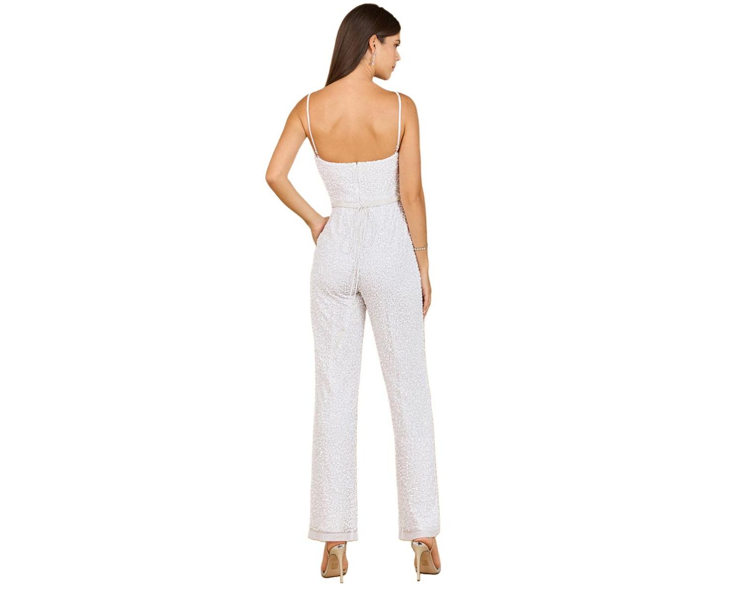 Women's Beaded Bridal Jumpsuit