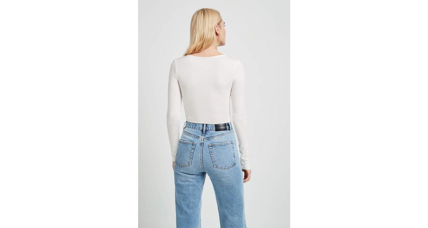 Women's Zora Wrap V-Neck Long-Sleeve Jersey Bodysuit