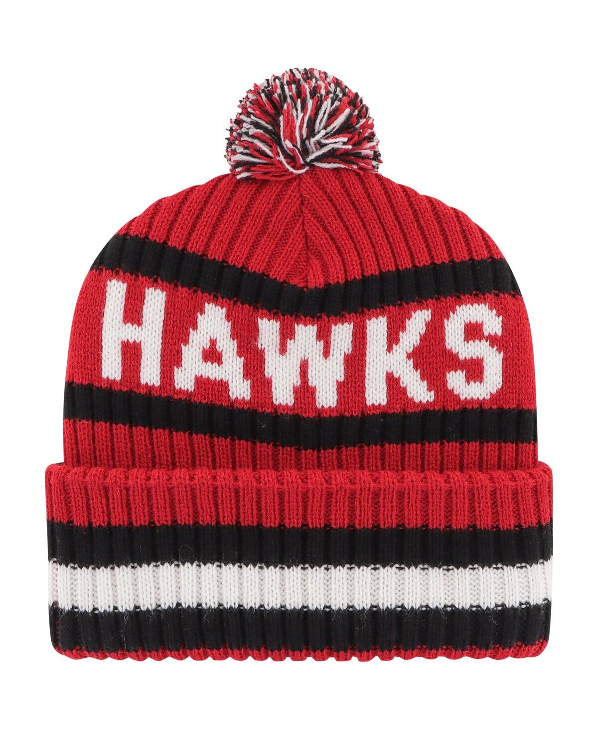 Men's '47 BrandAtlanta Hawks Bering Cuffed Knit Hat with Pom - Red