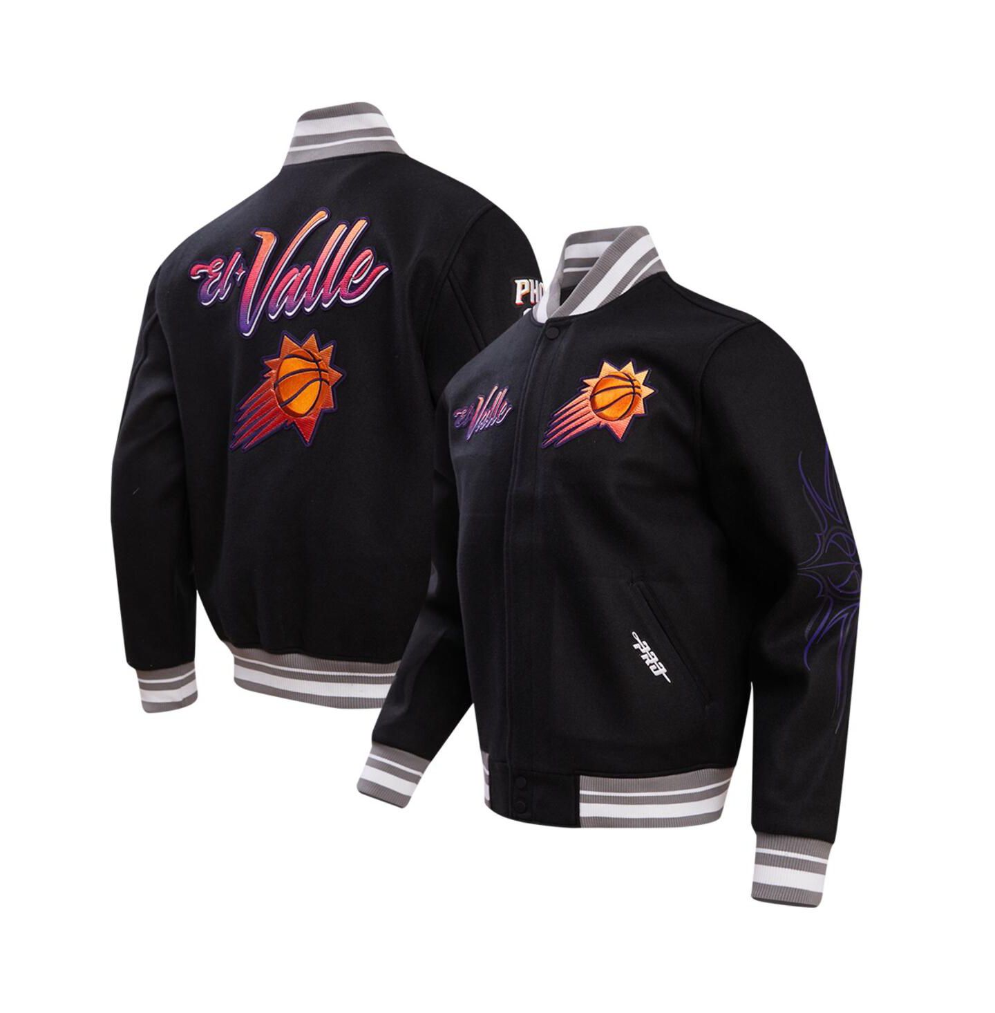 Мужская куртка Pro Standard Black Phoenix Suns 2023/24 City Edition Full-Zip Varsity — фото 1