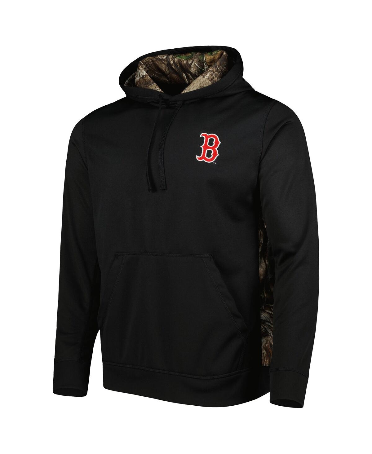 DUNBROOKE MEN'S DUNBROOKE BLACK, CAMO BOSTON RED SOX RANGER PULLOVER HOODIE 
