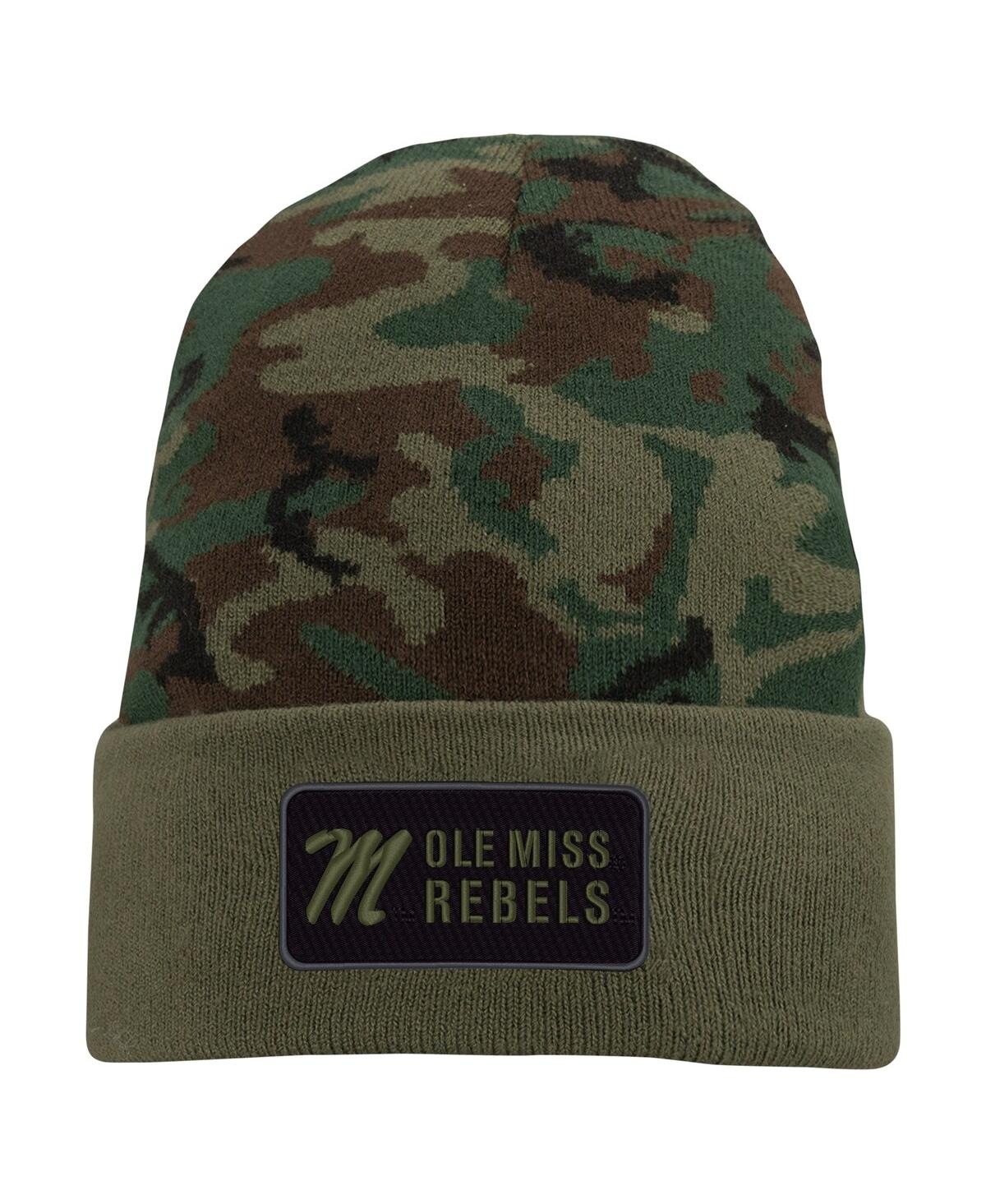 Nike Men's  Camo Ole Miss Rebels Military-inspired Pack Cuffed Knit Hat