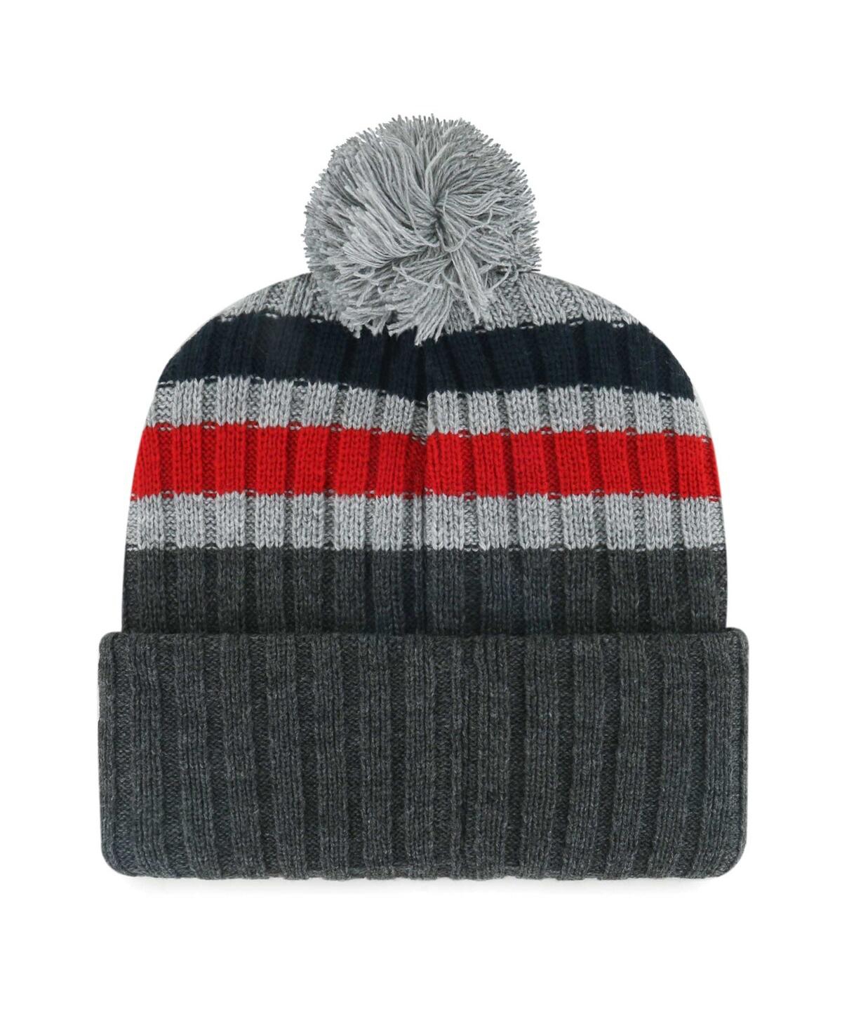 47 Brand Men's ' Gray St. Louis Cardinals Stack Cuffed Knit Hat With Pom In Gray