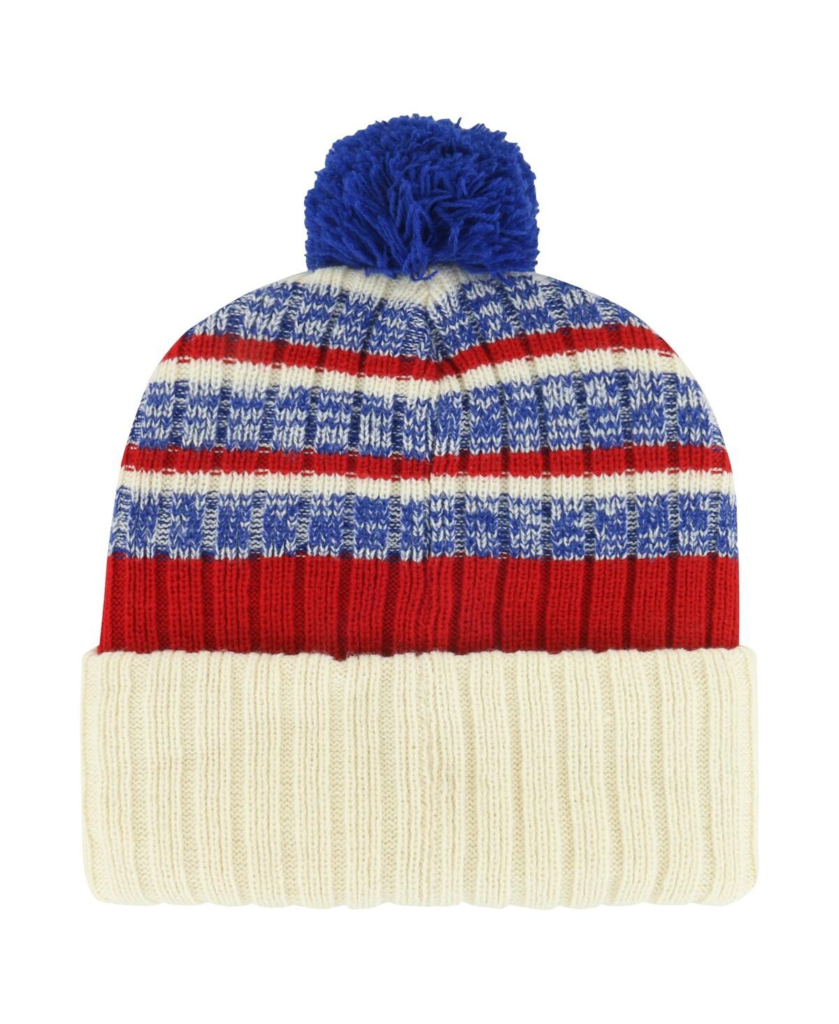 47 Brand Men's ' Cream New York Rangers Tavern Cuffed Knit Hat With Pom In Multi