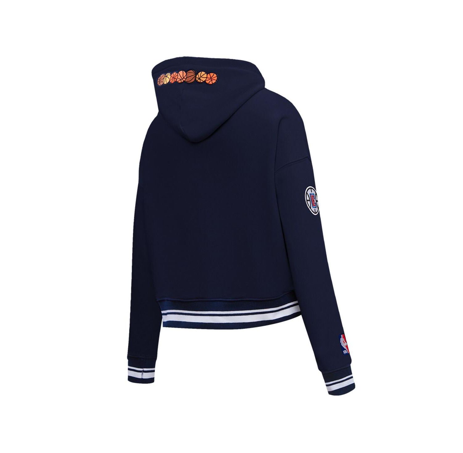 Women's Navy LA Clippers 2023/24 City Edition Cropped Pullover Hoodie