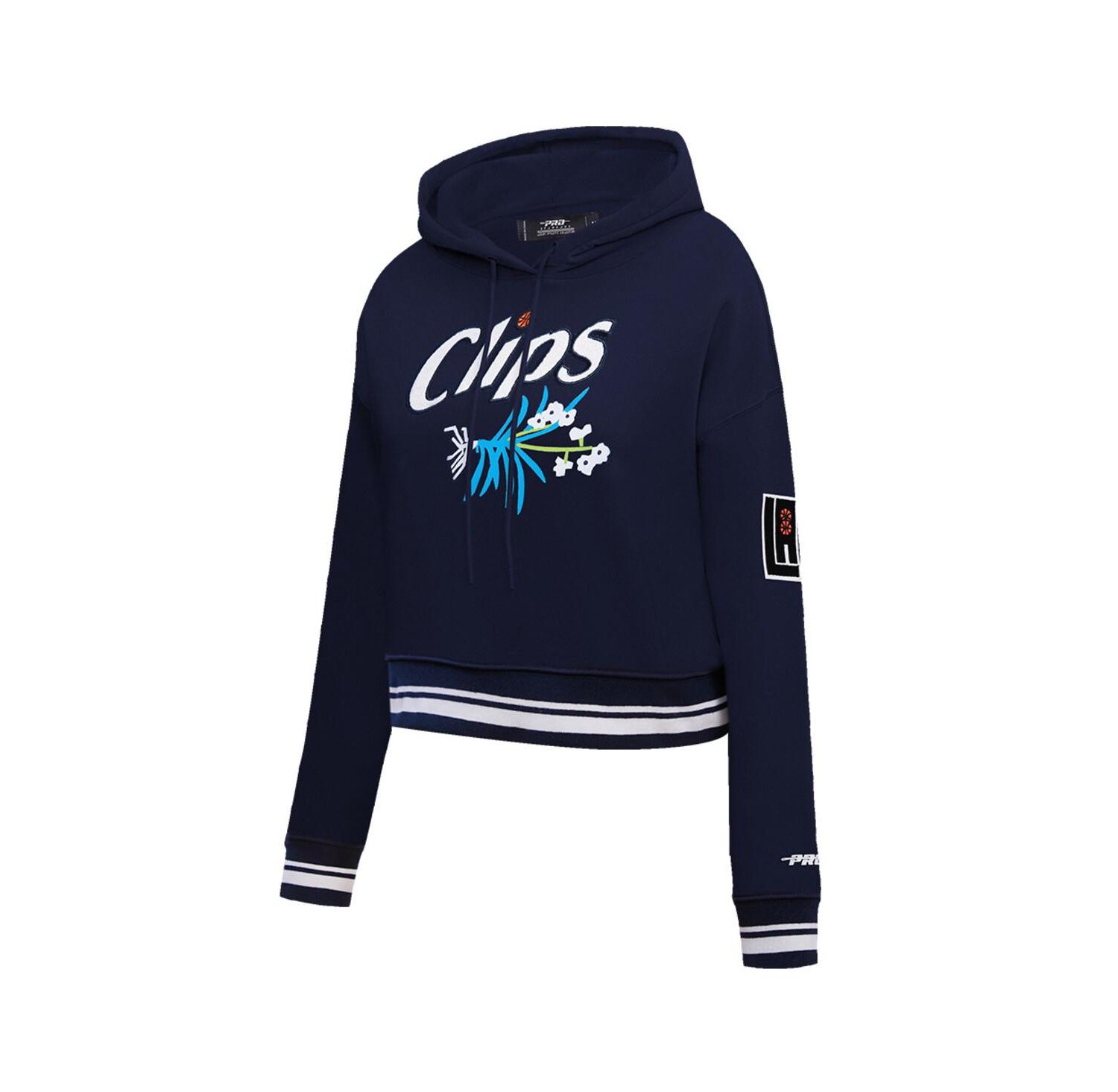 Women's Navy LA Clippers 2023/24 City Edition Cropped Pullover Hoodie