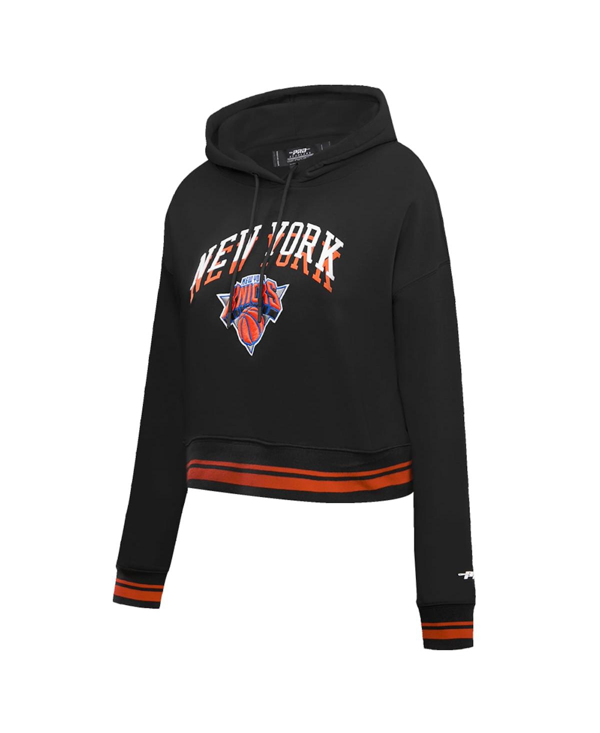 Shop Pro Standard Women's  Black New York Knicks 2023/24 City Edition Cropped Pullover Hoodie