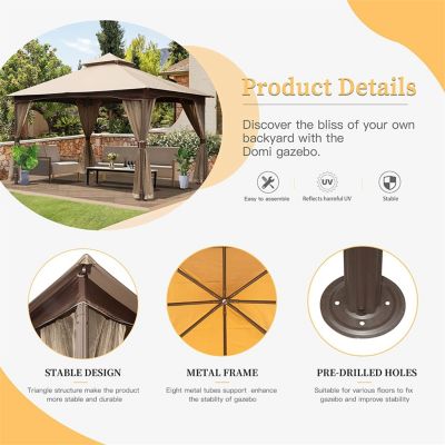 Streamdale 10'x13' Outdoor Gazebo with Mosquito Netting