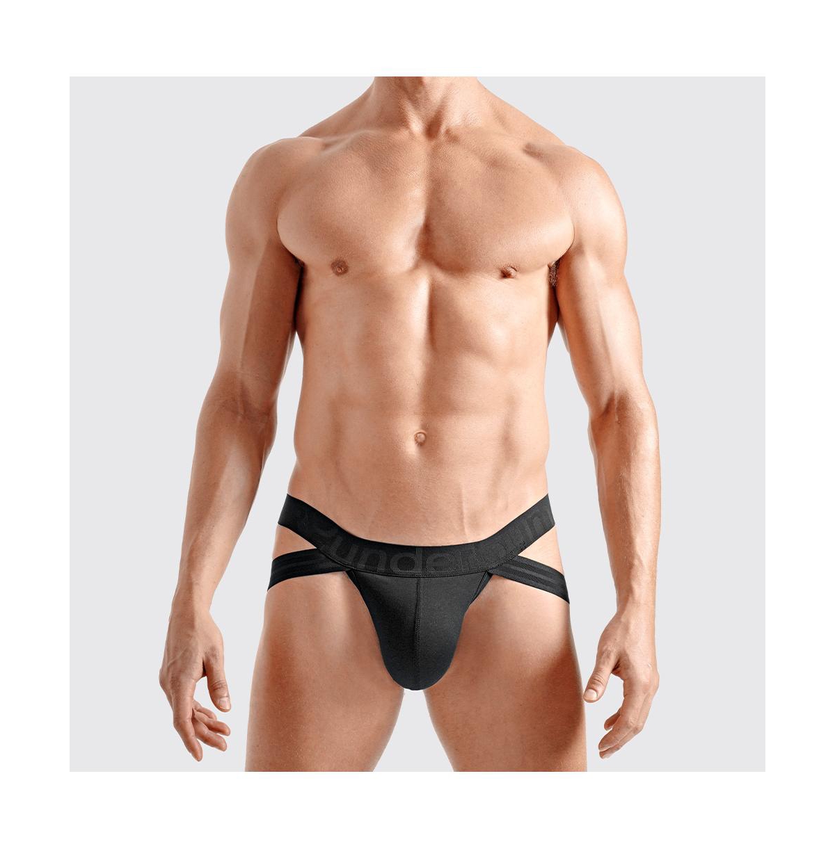 Calvin Klein 3-pack jockstraps with colored waistband in black