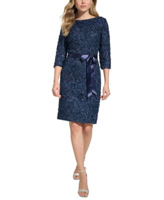 Jessica Howard Petite 3 4 Sleeve Lace Dress Macy s