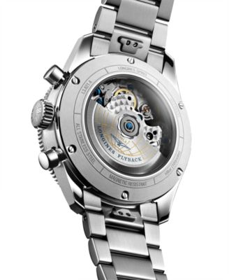 Men's Swiss Automatic Chronograph Spirit Flyback Stainless Steel Bracelet Watch 42mm