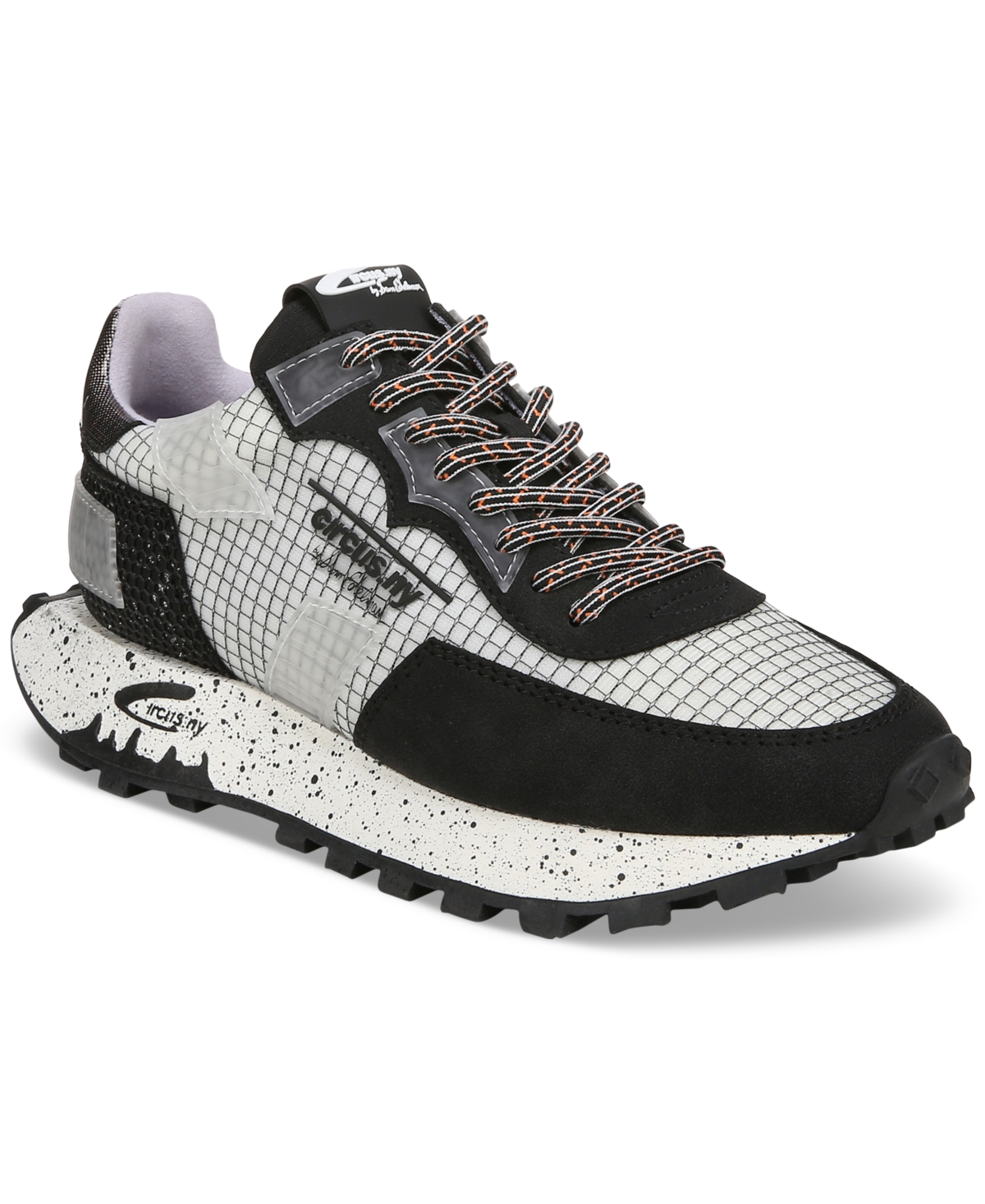 Devyn Lace-Up Jogger Sneakers - Black/White