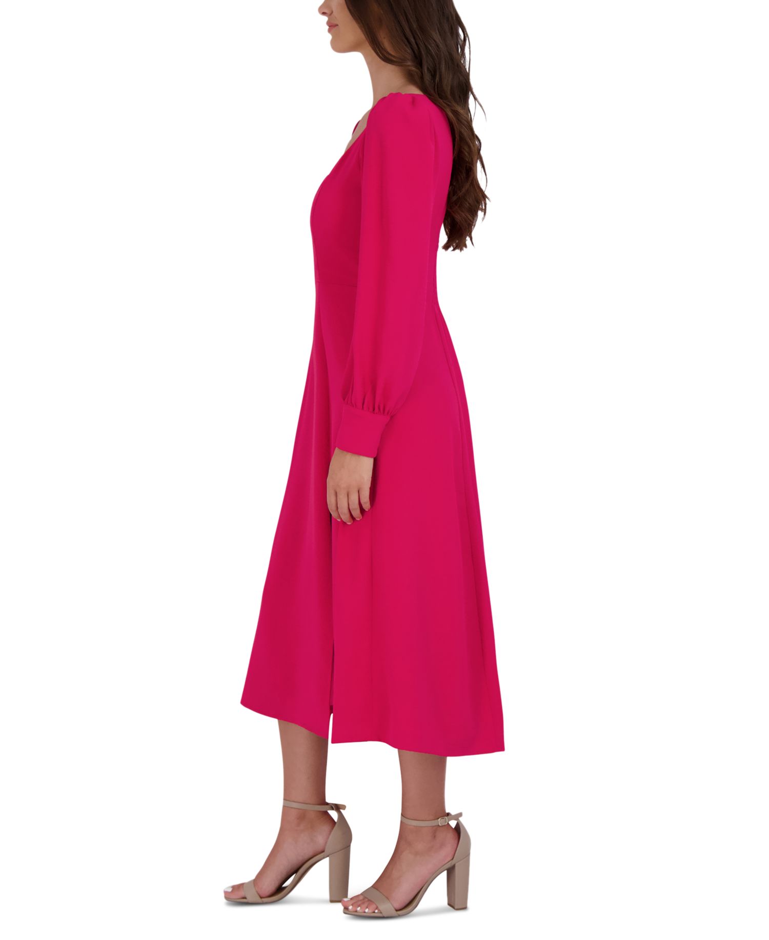 Women's Long-Sleeve Midi Dress