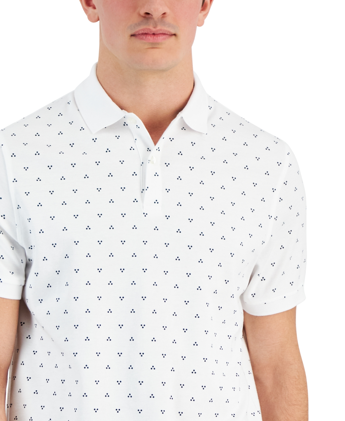 Club Room Men's Taylor Printed Short Sleeve Novelty Interlock Polo Shirt, Created for Macy's