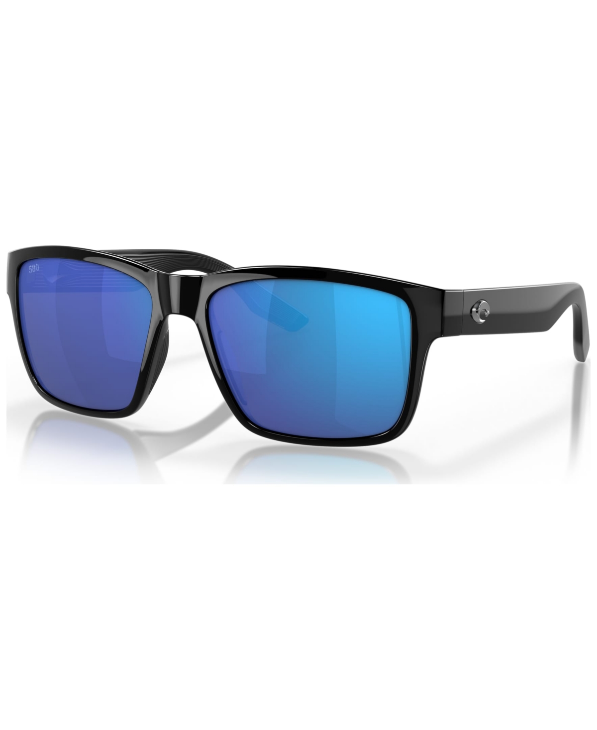 Shop Costa Del Mar Men's Paunch Polarized Sunglasses, Mirror Polar 6s9049 In Black