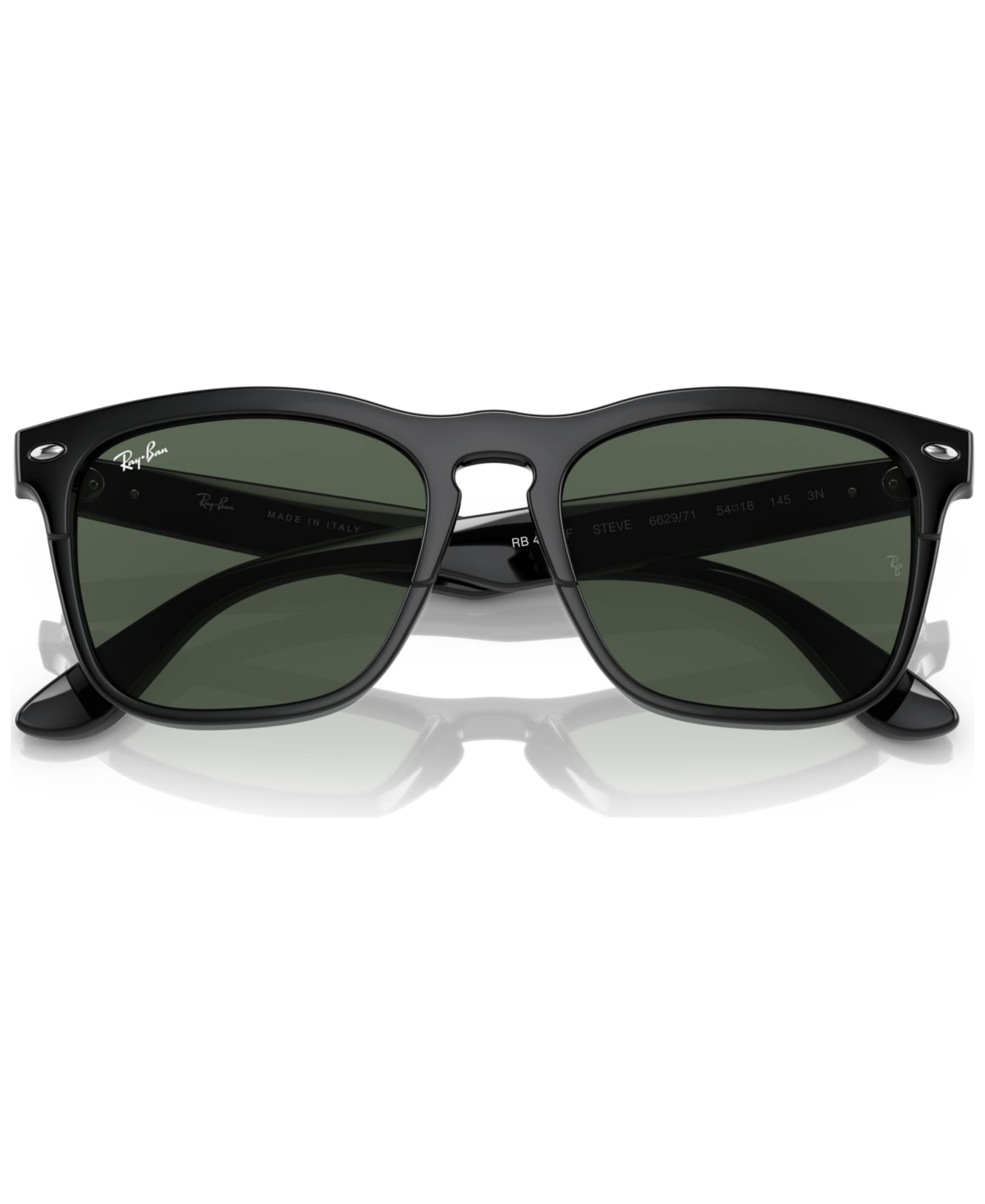 Ray Ban Unisex Steve Low Bridge Fit Sunglasses Rb4487f In Black