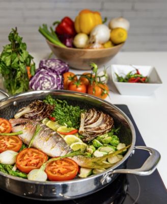 DiamondClad Stainless Steel Aluminum Core 14" Hybrid Everything Pan