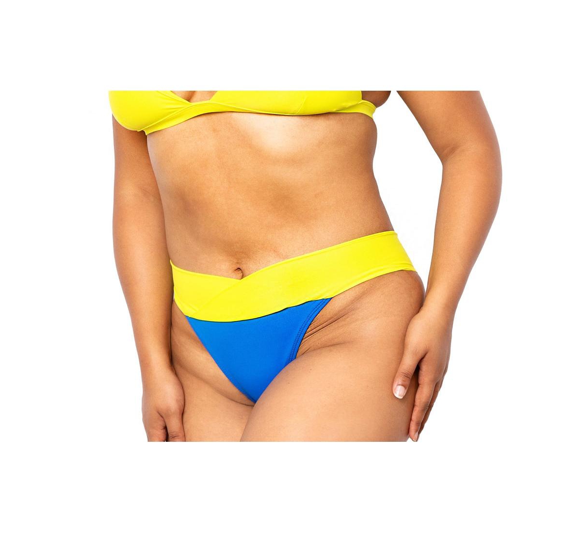 Women's Women s Ally Crossover Bikini Bottom - Cobalt blue