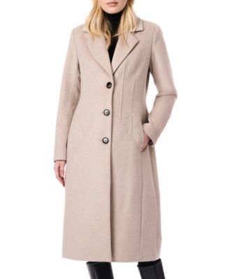 Women s Tailored Melton Wool Blend Coat Macy s