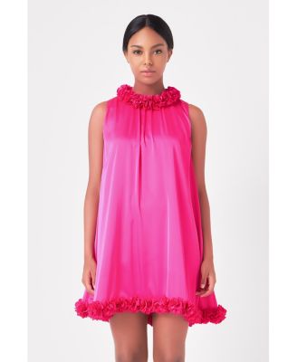 macy's hot pink dress Endless Rose Women's Rosette Mini NEW WITH TAGS